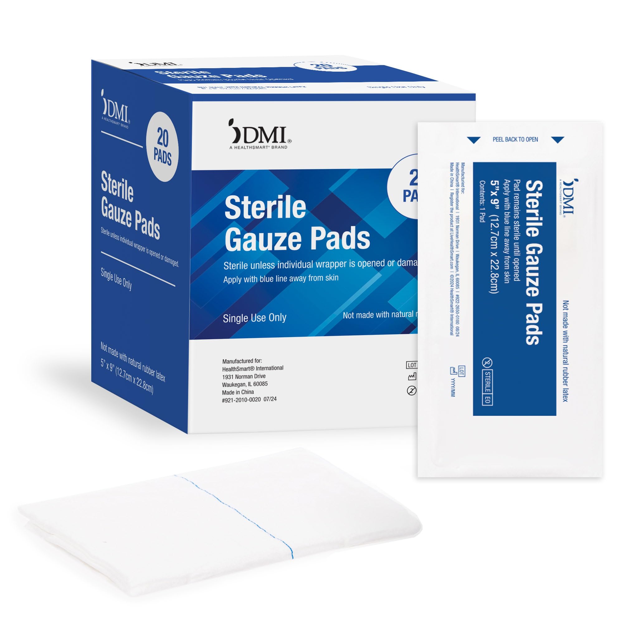 Amazon.com: DMI Sterile 20 Pack Abd Abdominal Combine Pads 5x9 Non